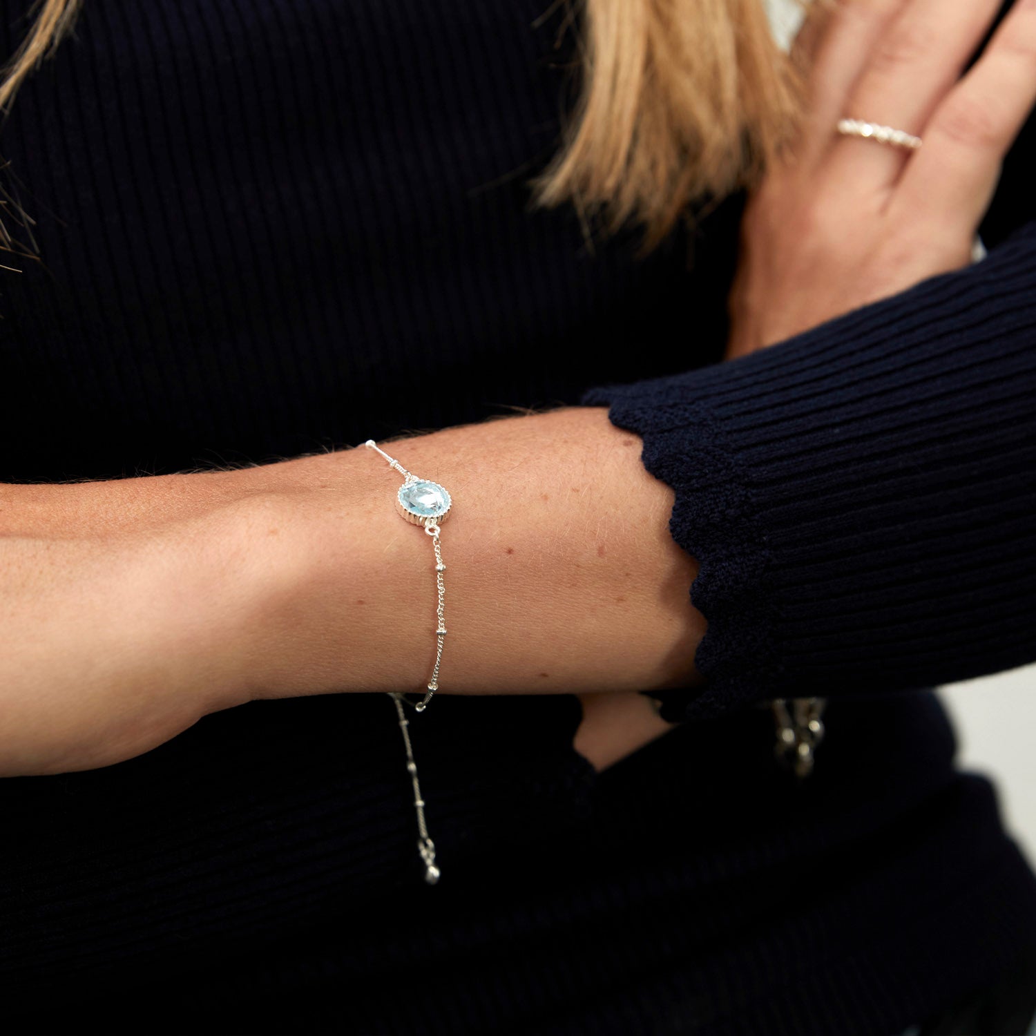 Barcelona Birthstone Sterling Silver Bracelet