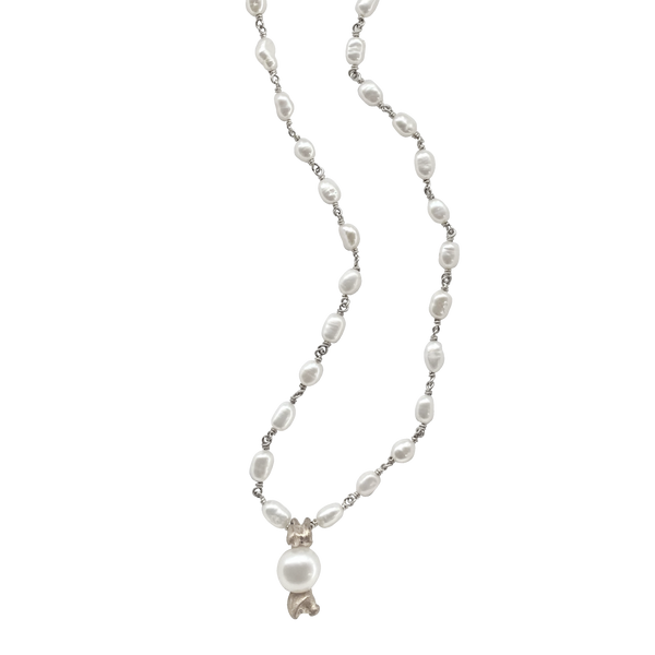 Tortuga Silver Pearl 16" Necklace