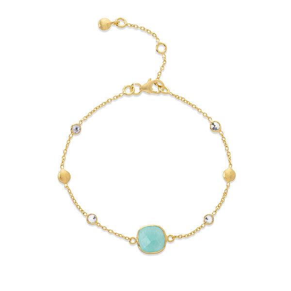Iseo Amazonite & Gold Vermeil Bracelet