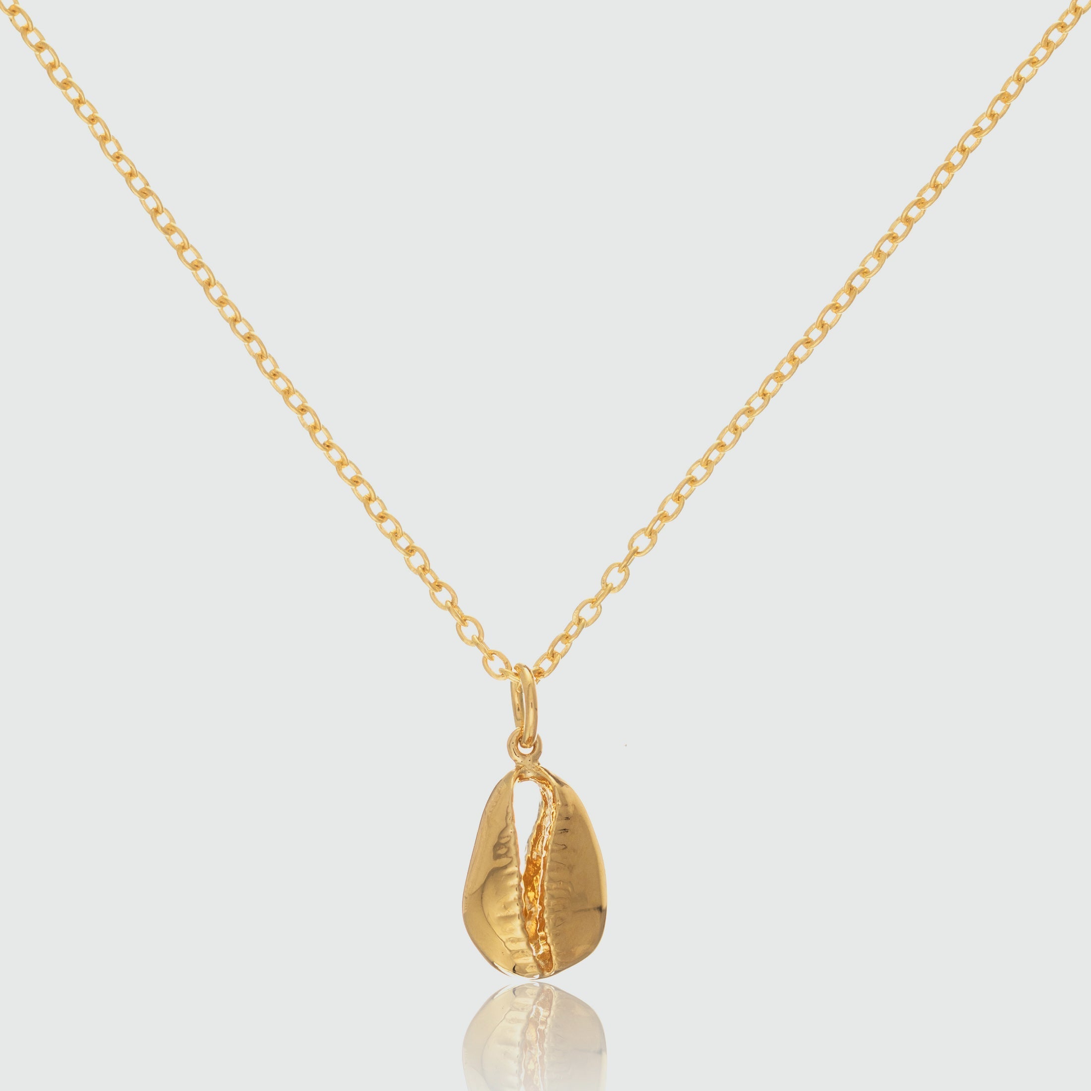 Moka Yellow Gold Vermeil Shell Pendant-Auree Jewellery