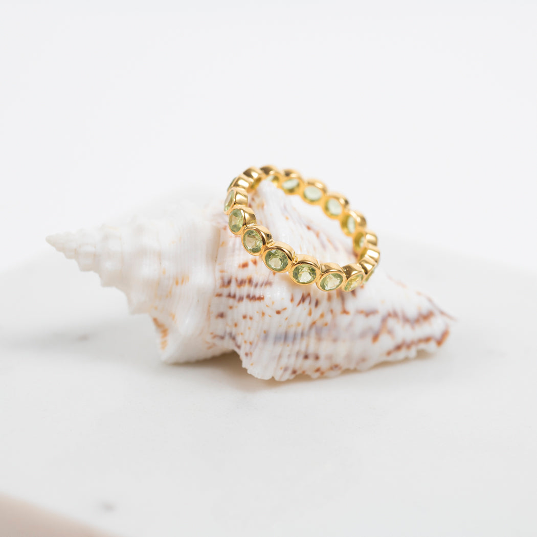 Ortigia Green Peridot & Gold Vermeil Ring