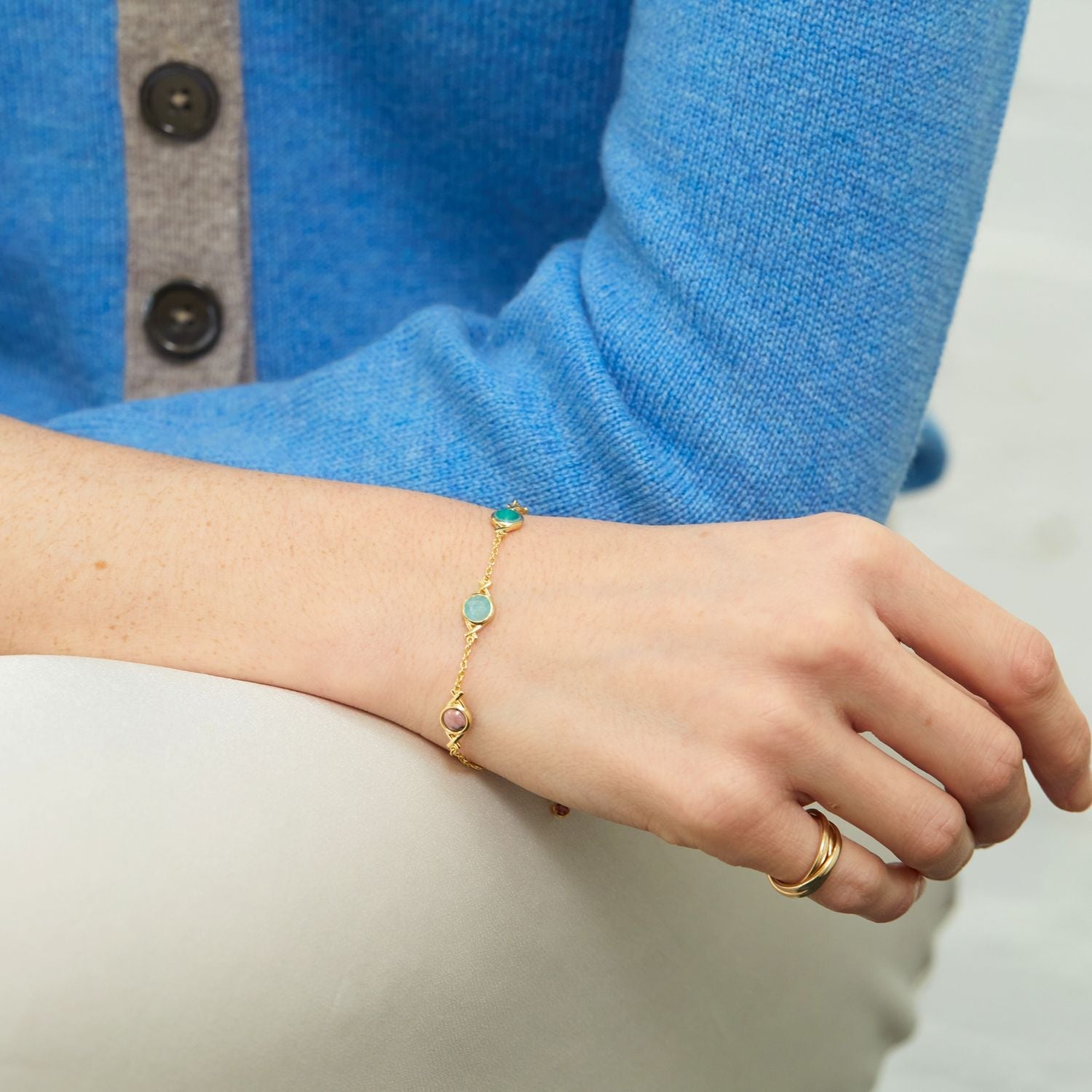 Palma Power Up Gemstone & Gold Vermeil Bracelet