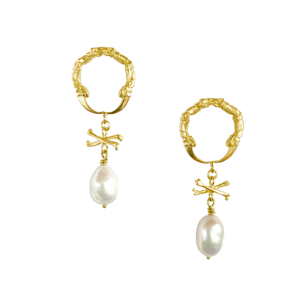 Eurydice Gold Pearl Earring