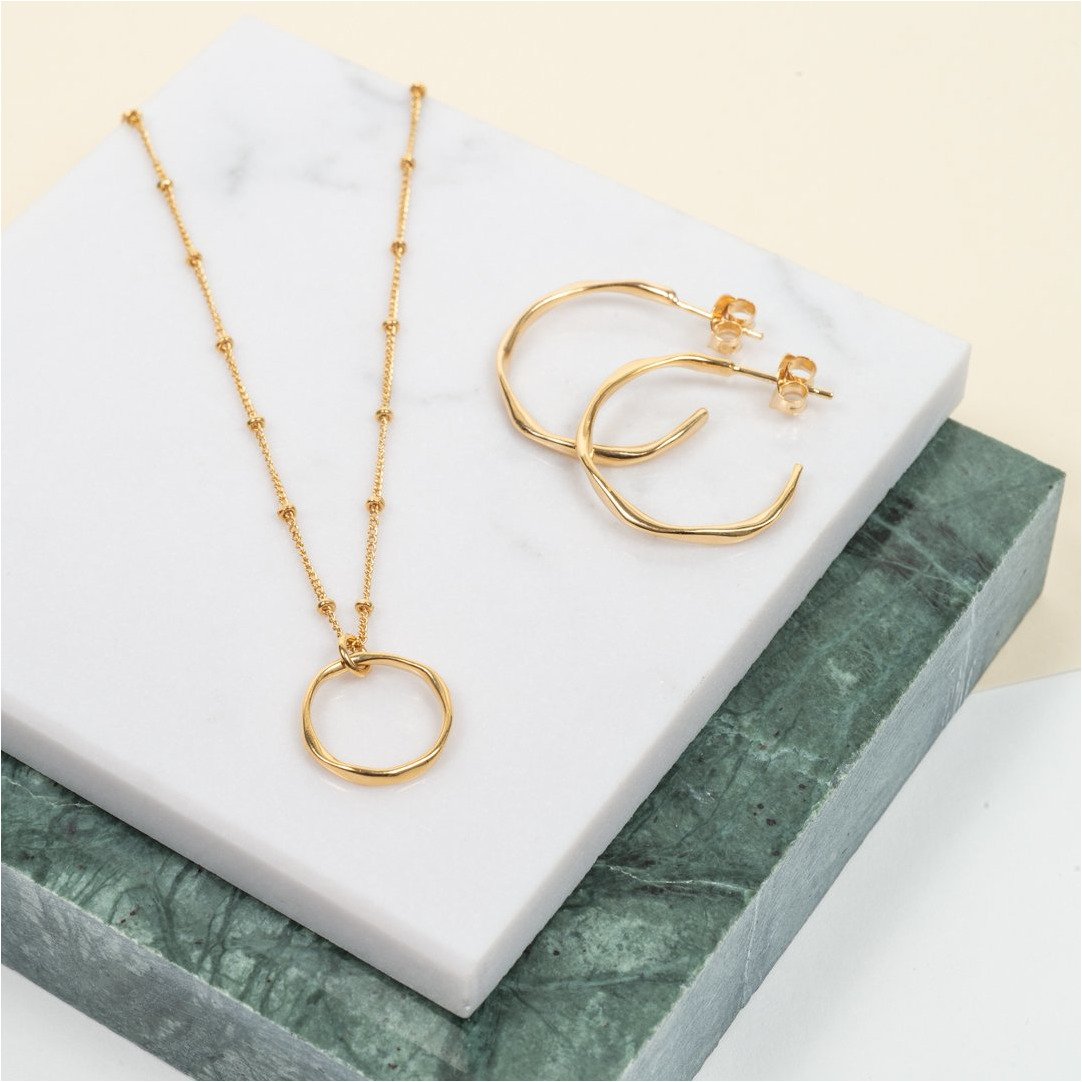 Ronda Piccolo Polished Gold Vermeil Hoop Earrings-Auree Jewellery