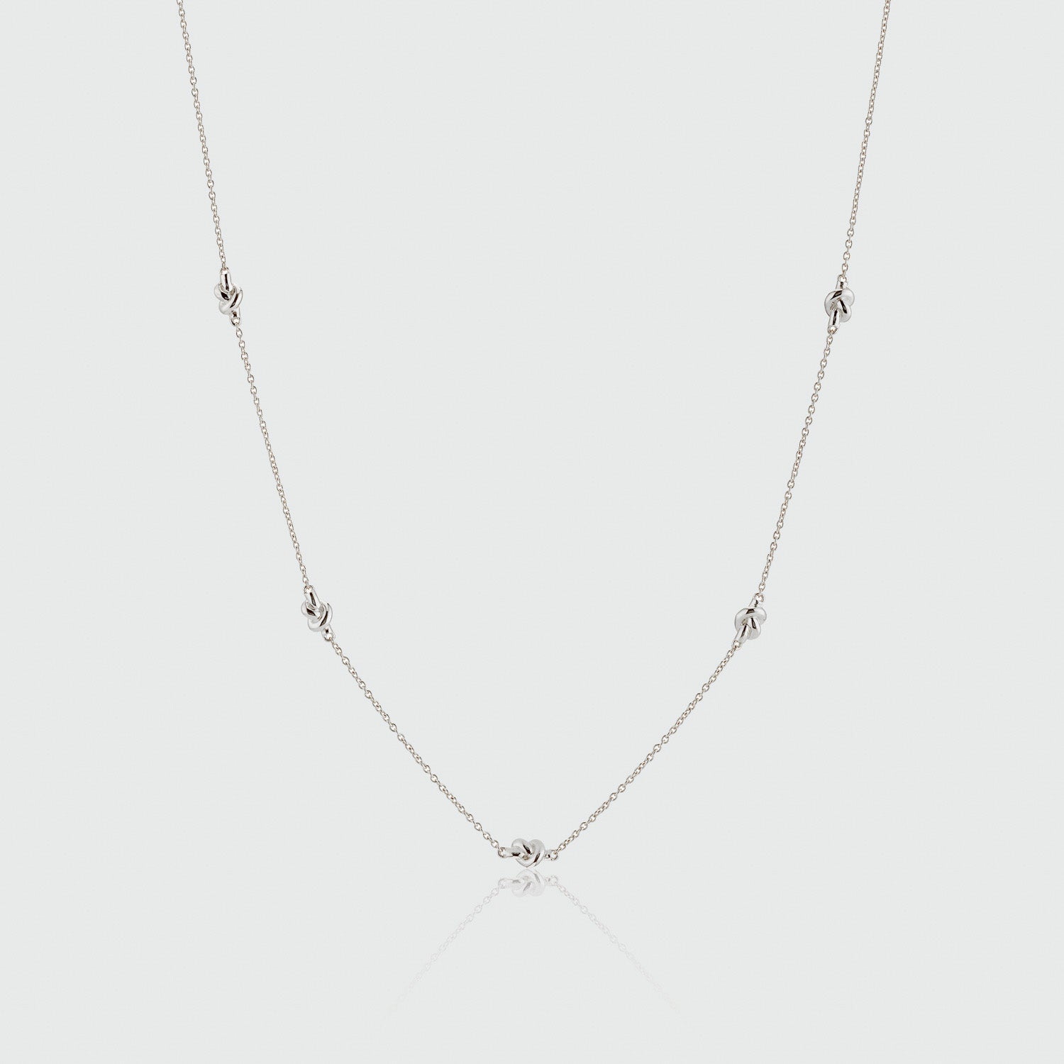 St Ives Silver Knot Necklace-Auree Jewellery