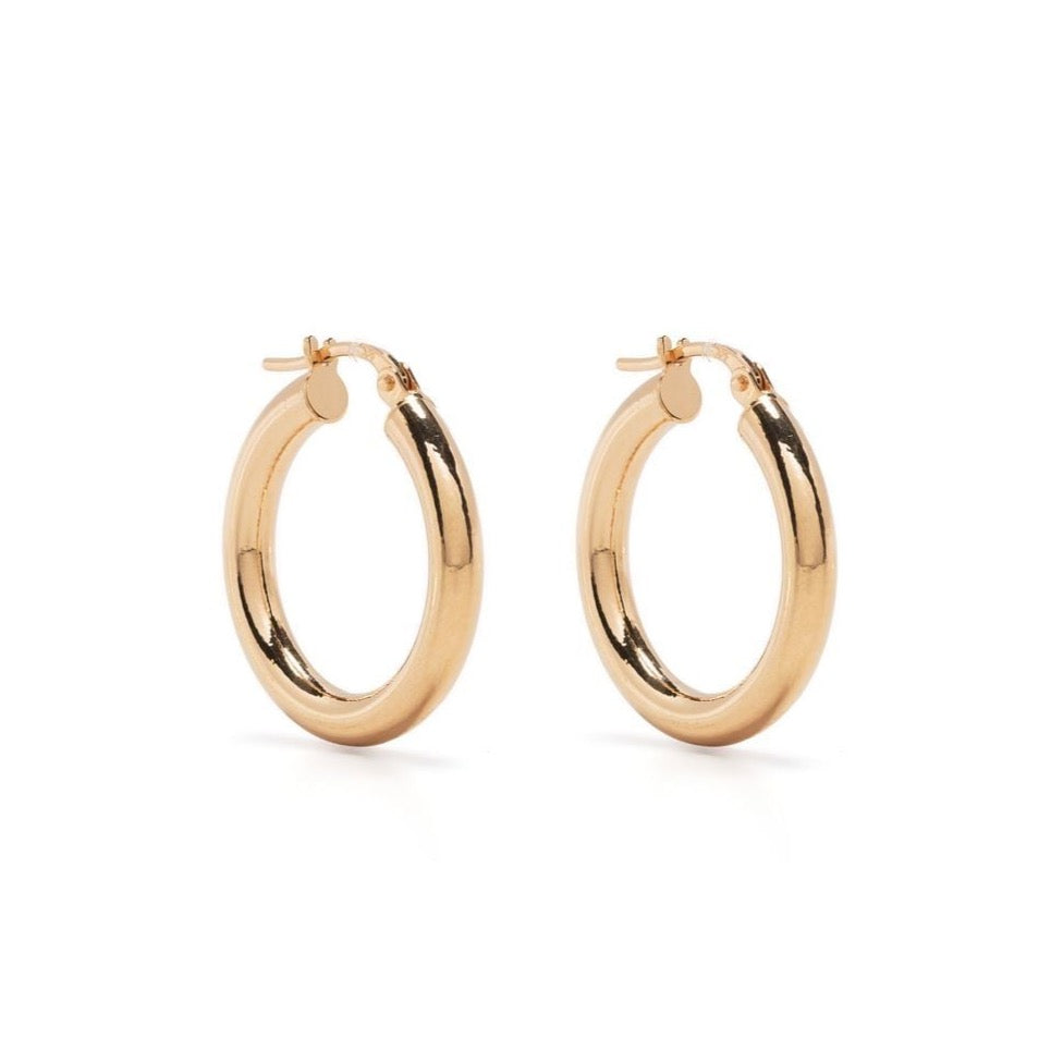 medium 9kt yellow gold Chubbie hoop earrings