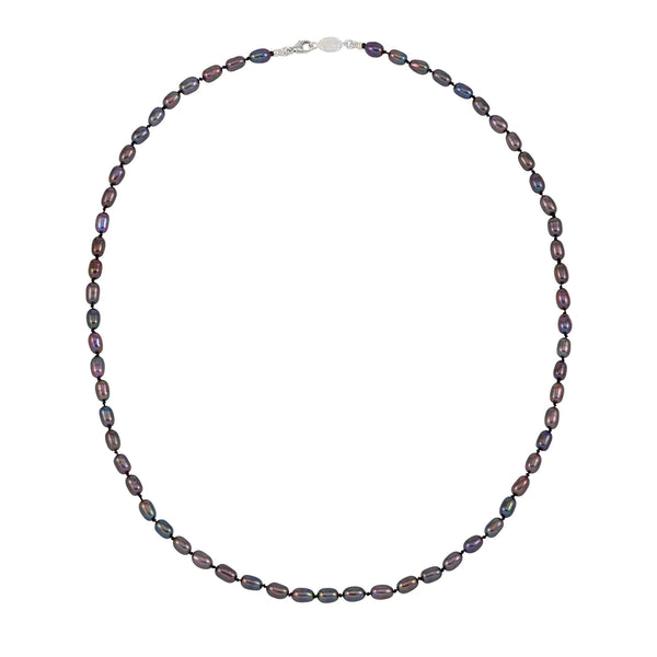 Men's Oval Peacock Pearl Necklace