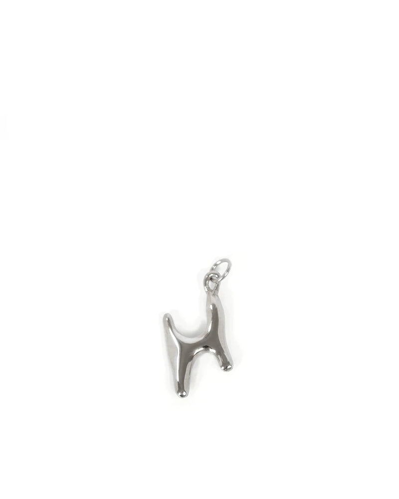 Alphabet Necklace + choice of chain length - Silver