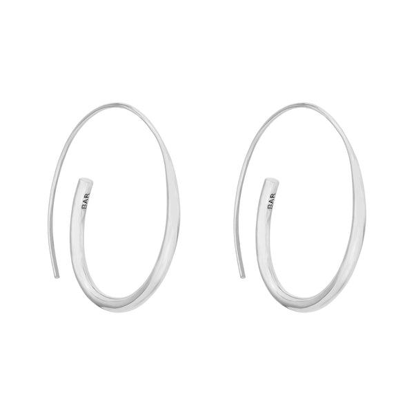 Arc Hoop Earrings Silver