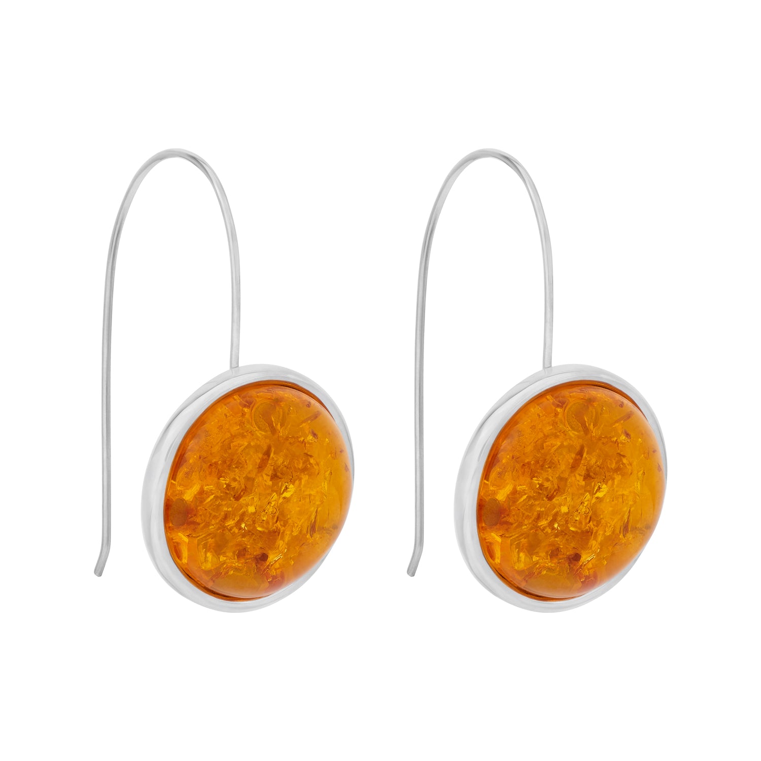 Arp Earrings Silver & Burnt Orange