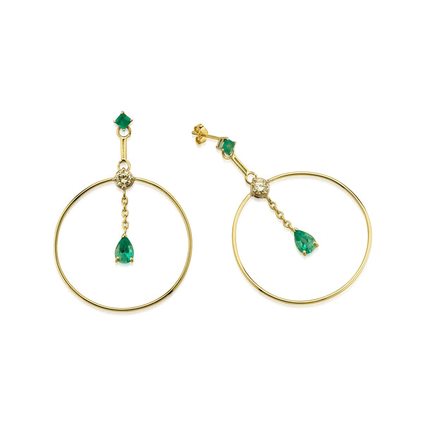 18ct Gold Artisia Circle Earrings