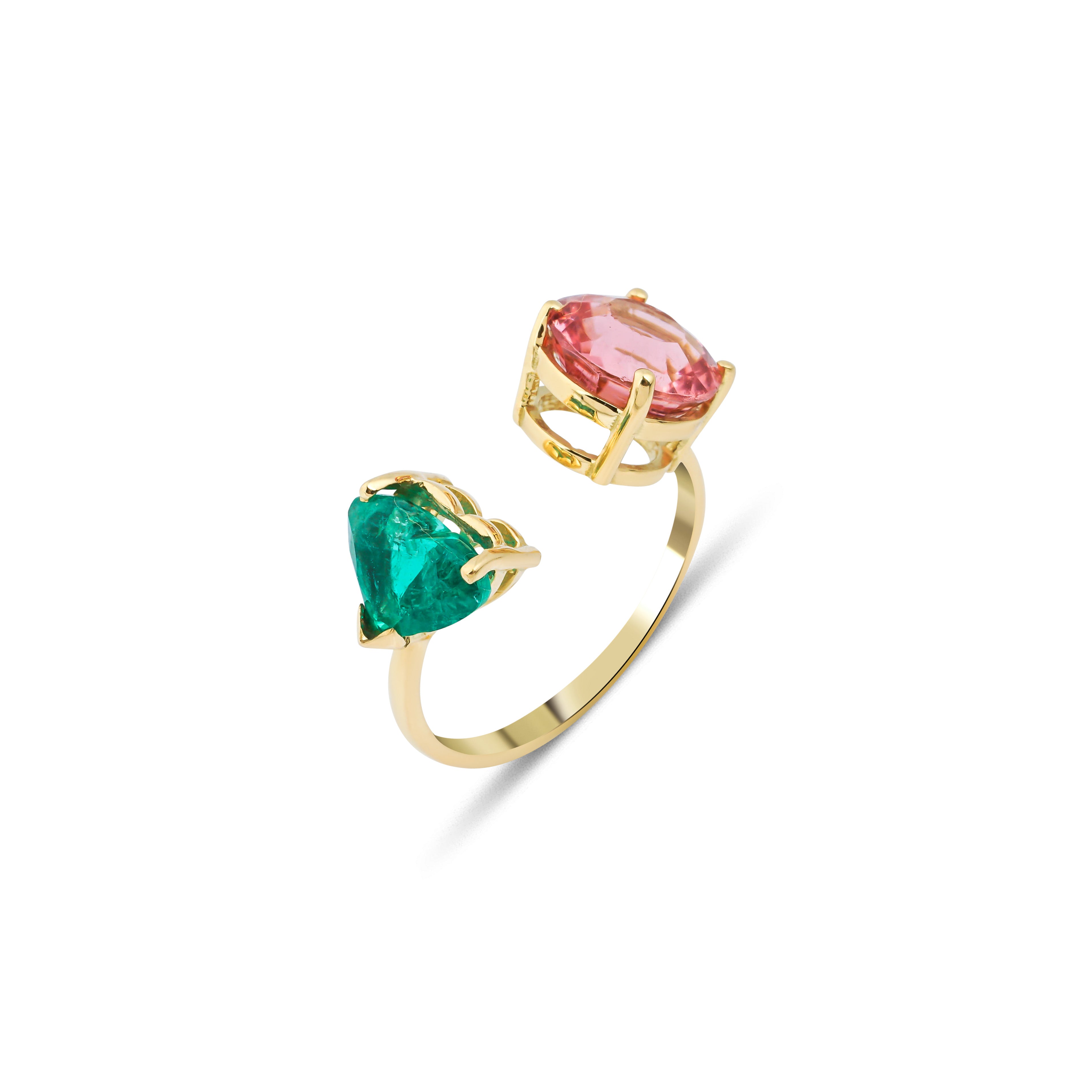 18ct Gold Artisia Duo Open Ring
