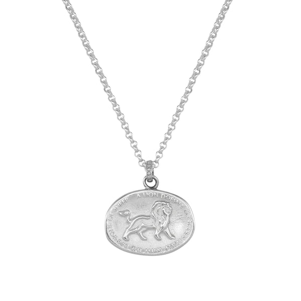 Men's Engravable Lion Story Necklace