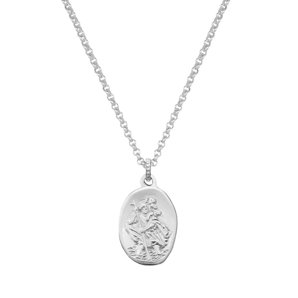 Engravable St. Christopher Story Necklace
