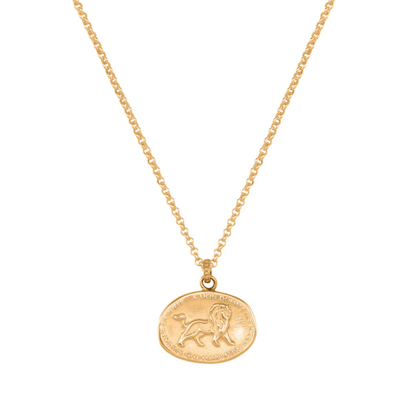 Lion Story Necklace Gold