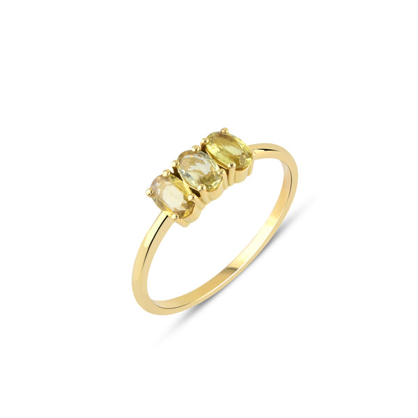 18ct Gold Dumom Yellow Sapphire Ring