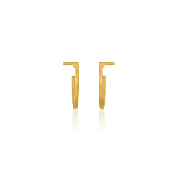 Unfinishing Line Gold hoop Earrings/Small
