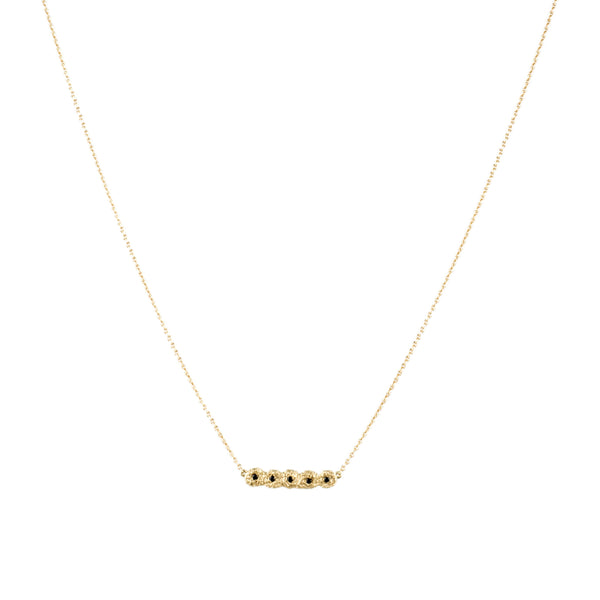 Black Diamond Shisha Line Necklace