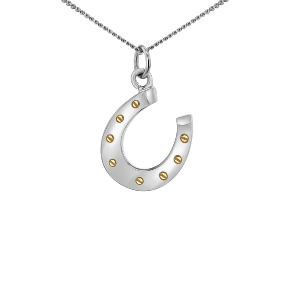 Mini Horseshoe Pendant in Silver