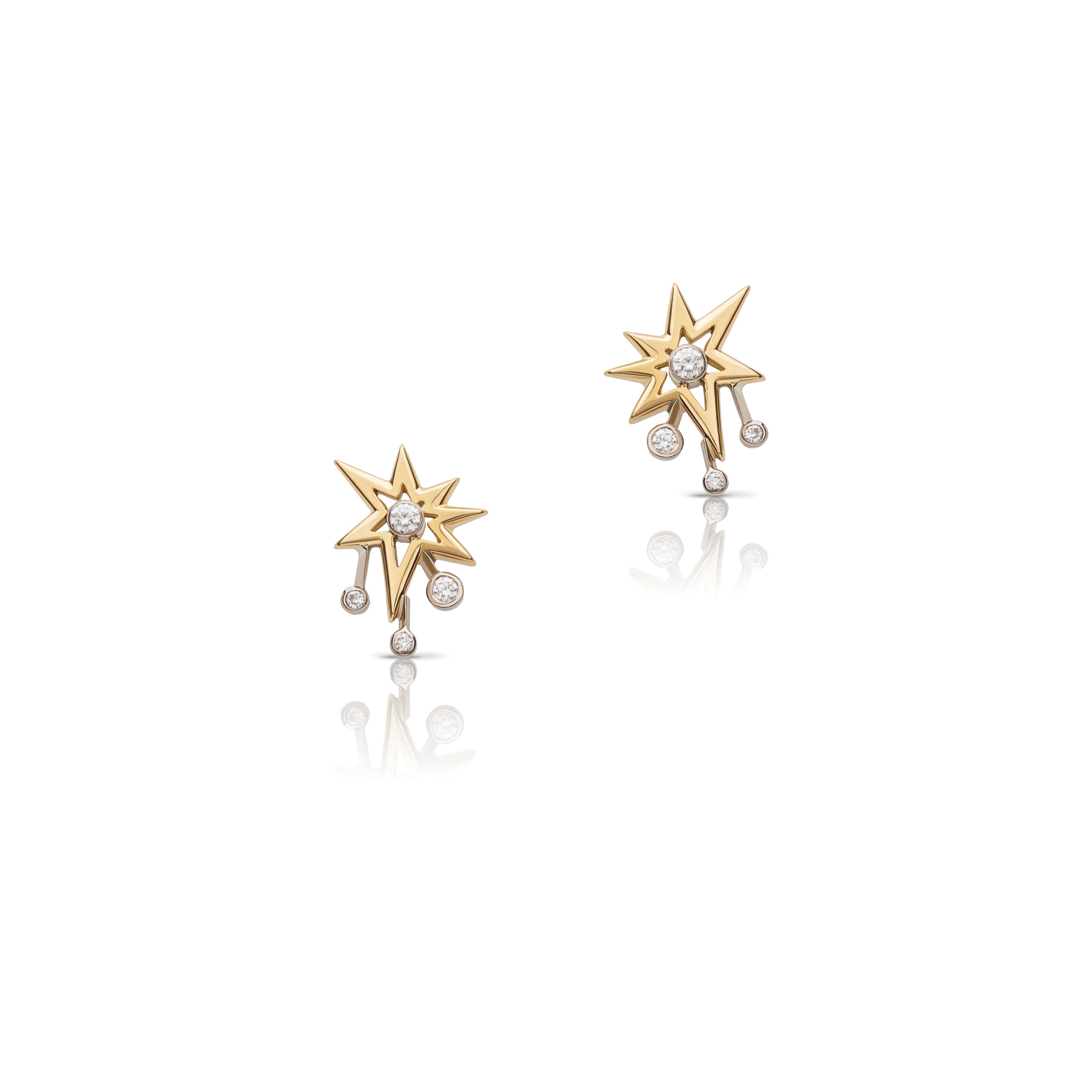 Rocket Diamond Studs 18K gold
