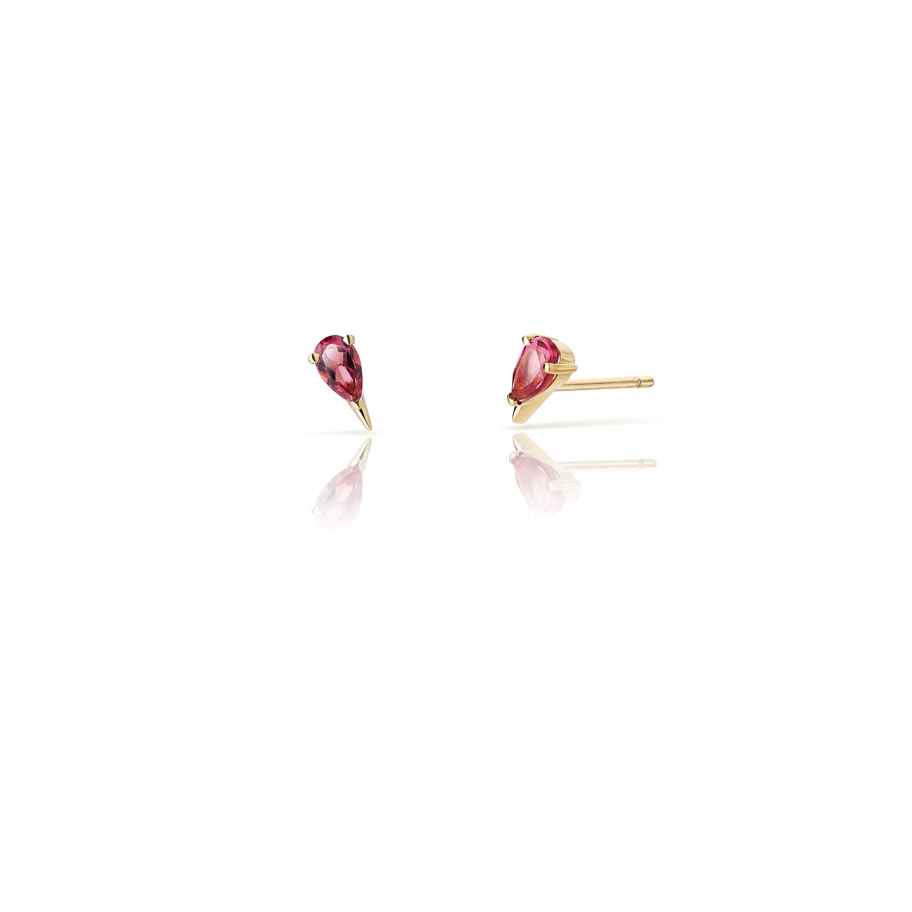 Cherry Spark Tourmaline Studs 18K gold