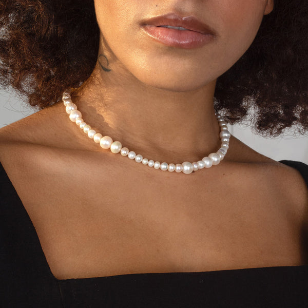 Mixed White Freshwater Pearl Necklace
