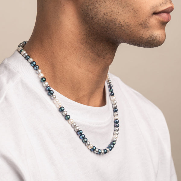 Men's Medium Mixed Freshwater Pearl Necklace