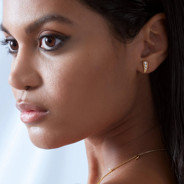 Kindred Pearl Stud Earring Gold