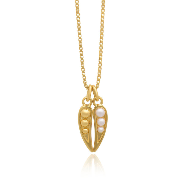 Kindred Pearl Duo Necklace Gold