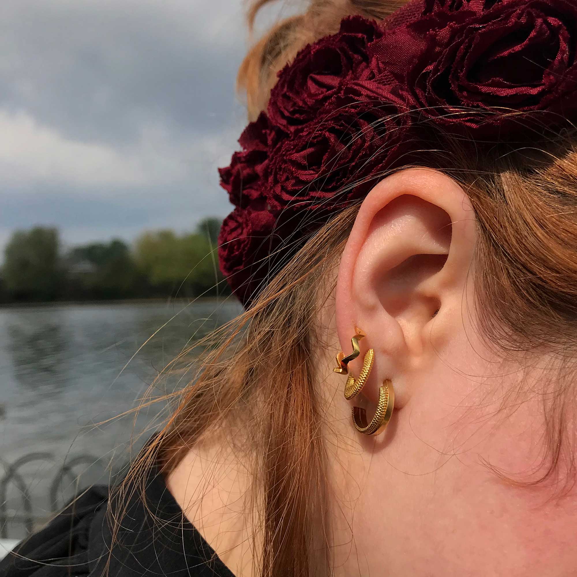 Tiny Villa Sterling Silver Hoop Earrings