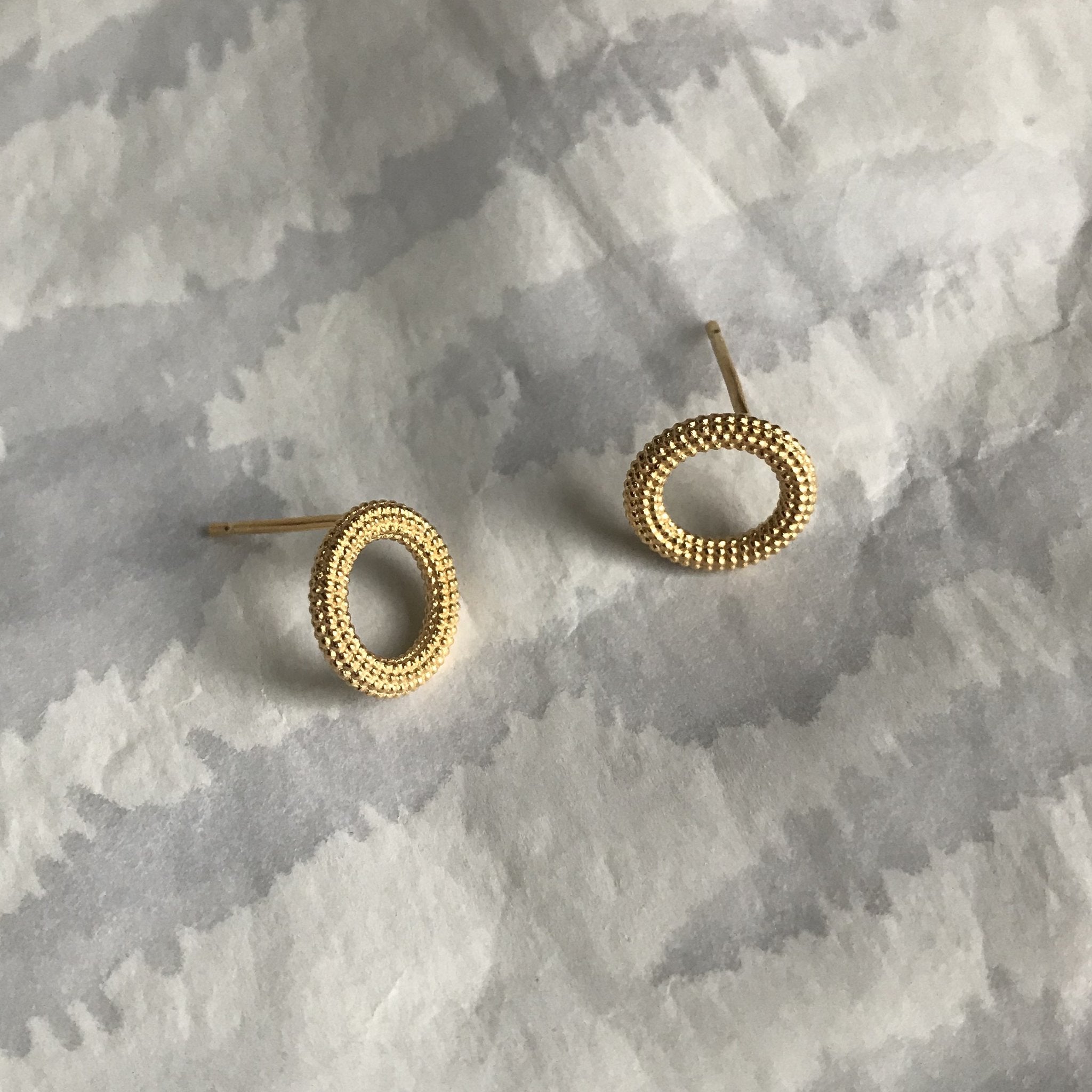Tyro Yellow Gold Stud Earrings