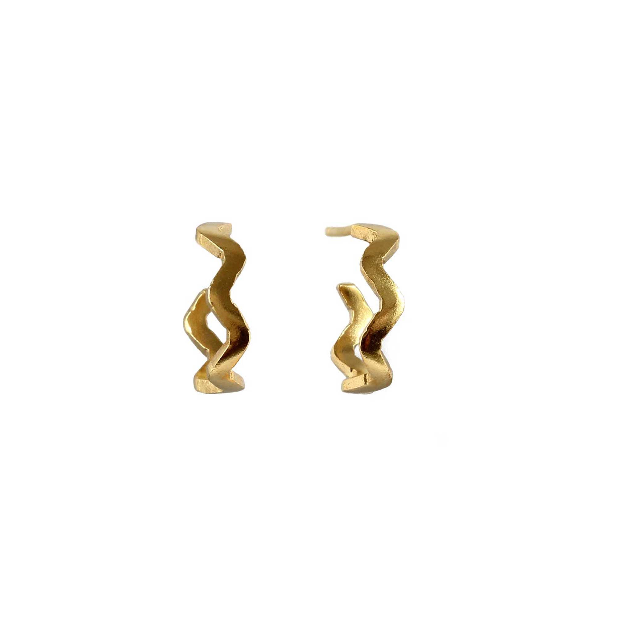 Tiny Villa Yellow Gold Hoop Earrings