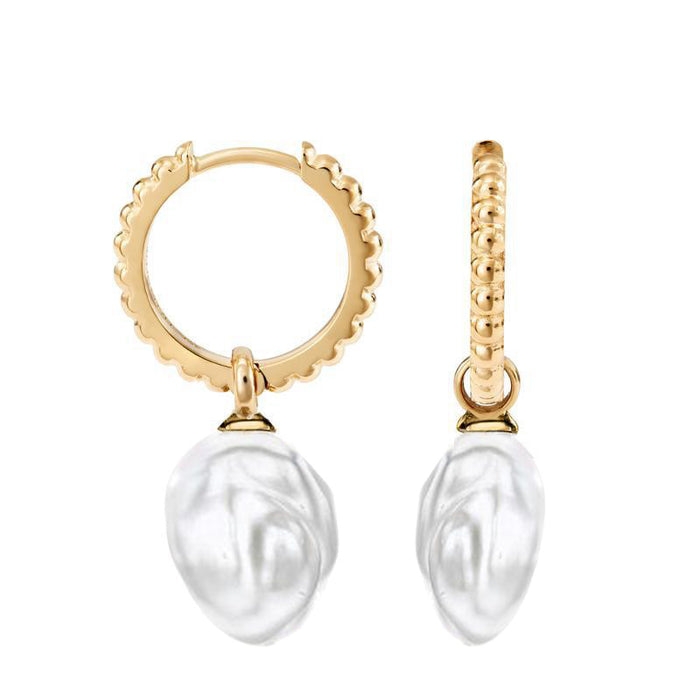 Dotty Keshi Luna Pearl Hoops