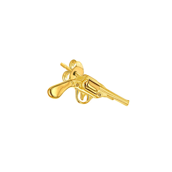 Pistol Stud Earring in Gold