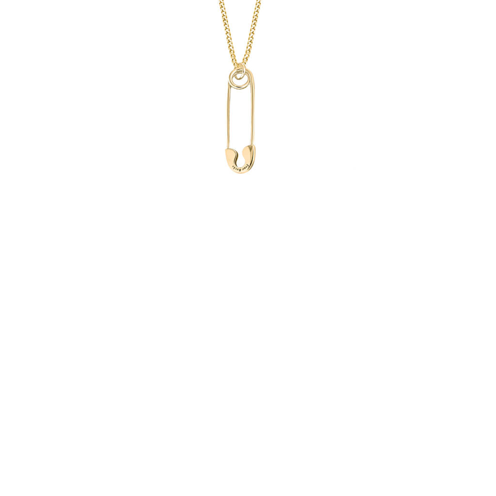 Safety Pin Mini Pendant in Gold