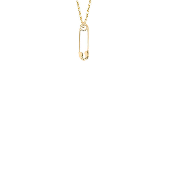 Safety Pin Mini Pendant in Gold