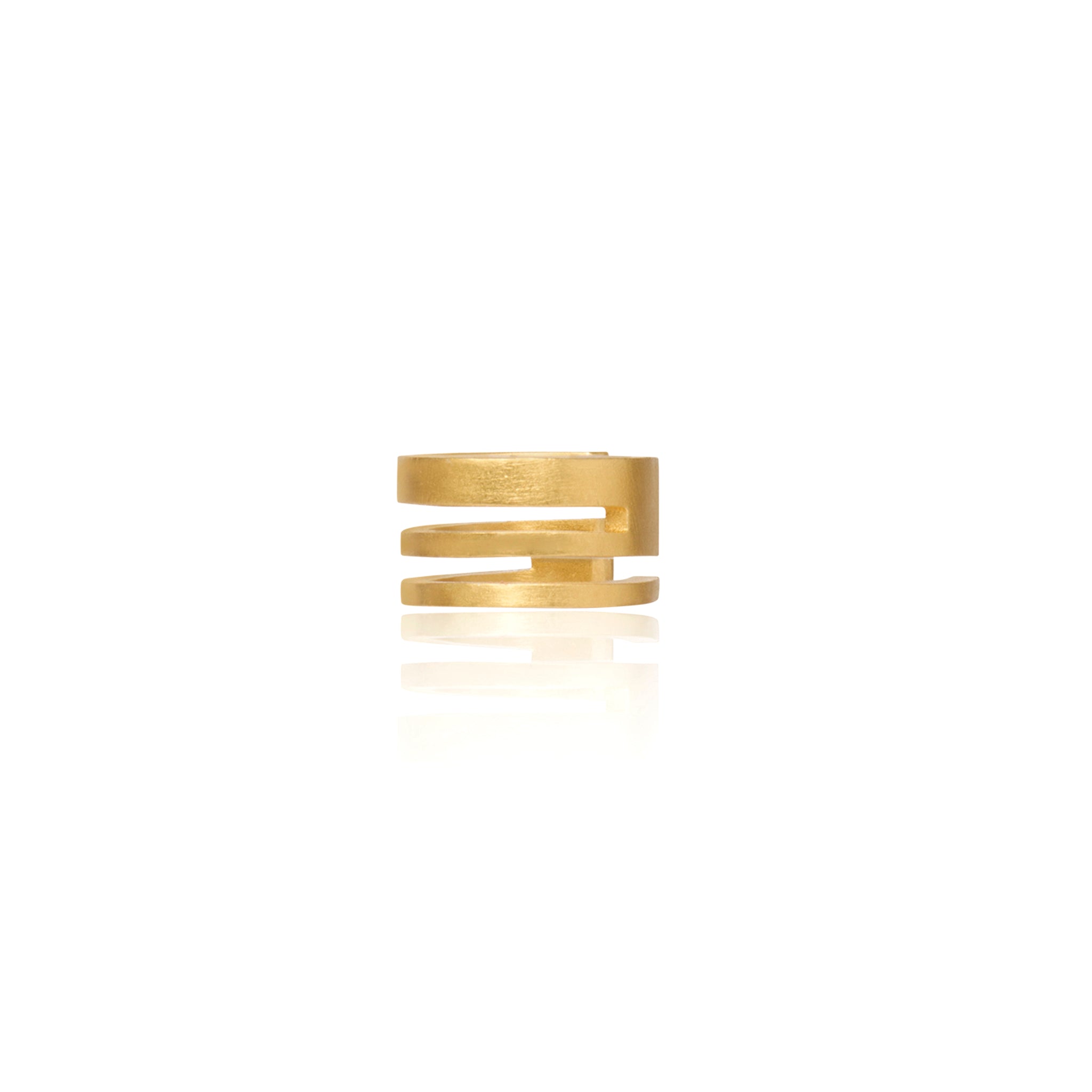 Unfinishing Line Triple Line Gold Ear Cuff