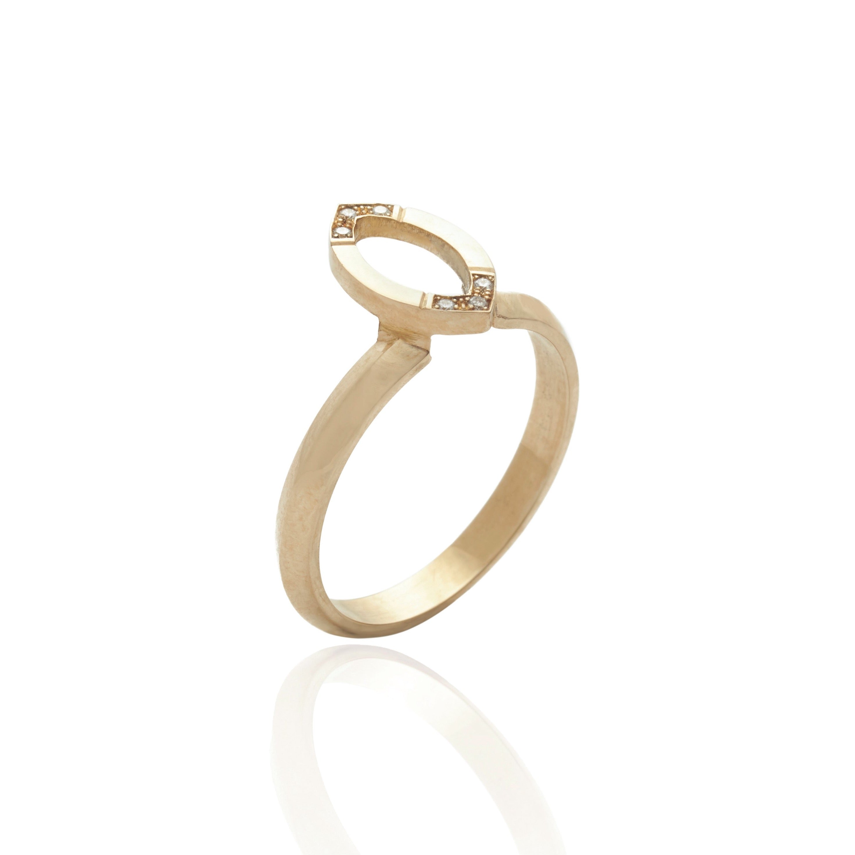 9kt Gold Halo Marquise Diamond Ring