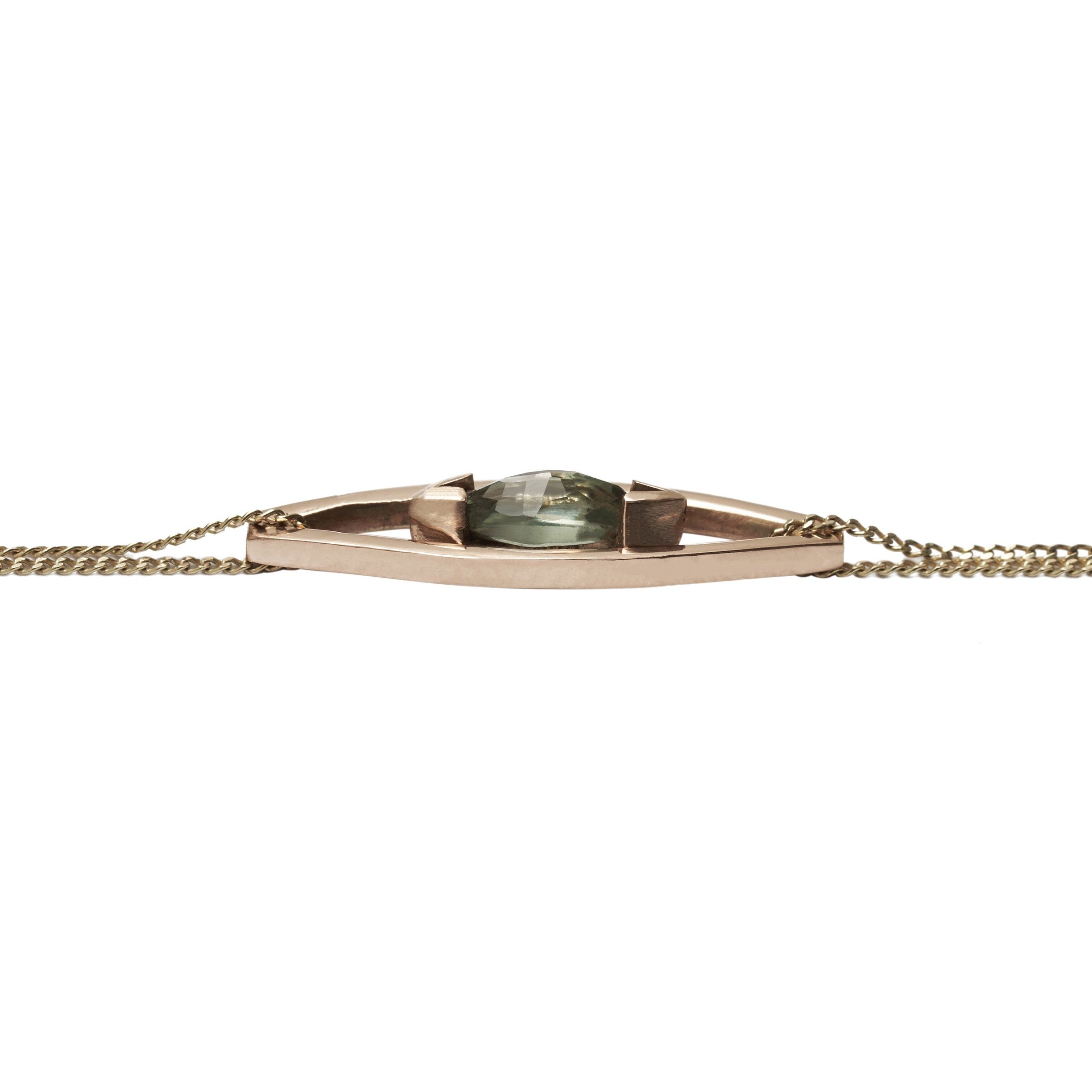 9kt Gold Gemstone Marquise Bracelet