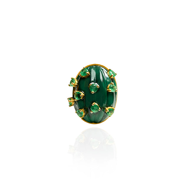 Malachite Cactus Ring