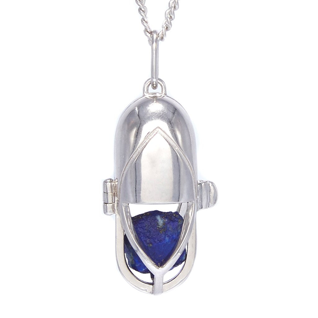 Capsule Crystal Pendant Silver
