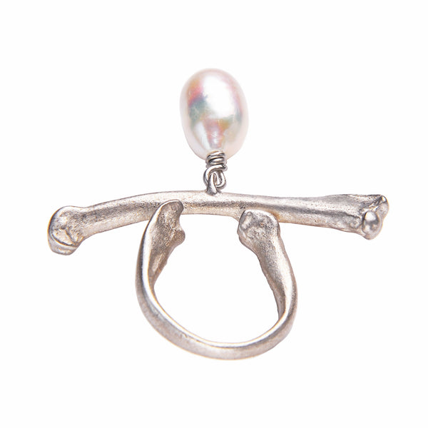 Nassau Pearl Ring Silver