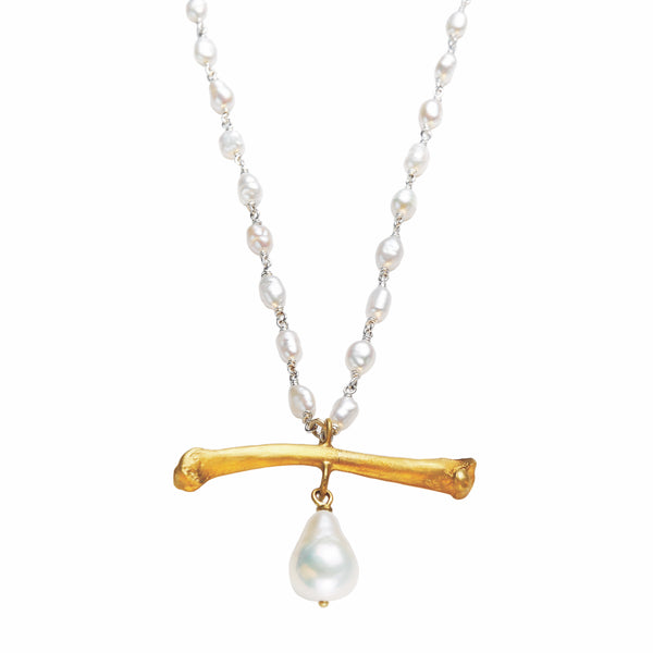Sargasso Gold Pearl Necklace