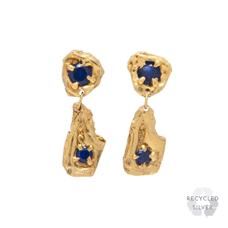 DIA SAPPHIRE ARGENTI RECYCLED EARRINGS
