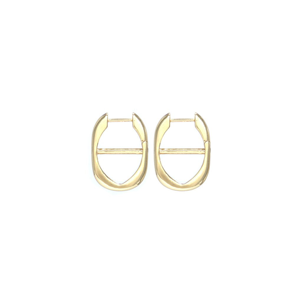 Chain Hoop Earrings Gold