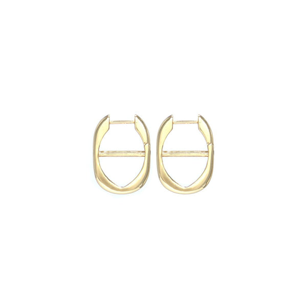 Chain Hoop Earrings Gold
