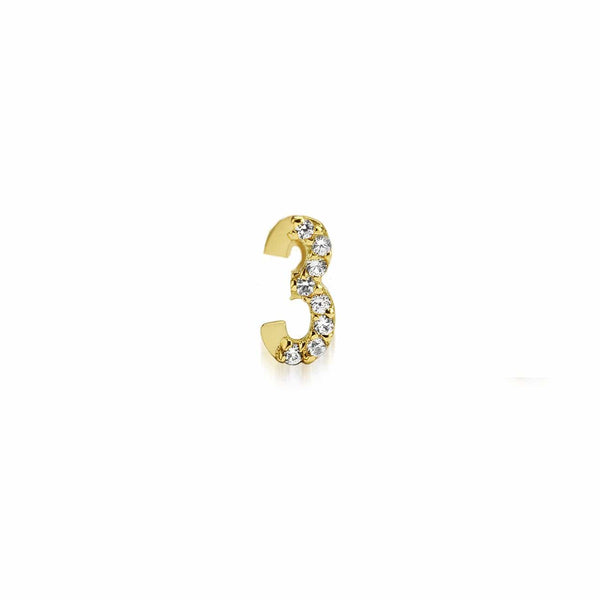Numerology Earring 3 - Single