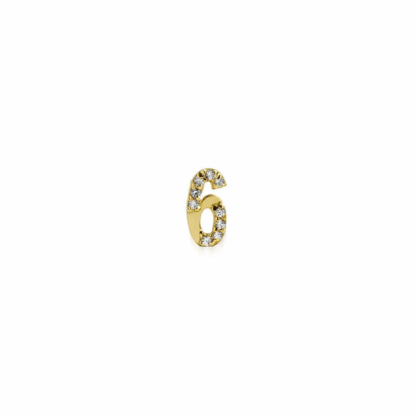 Numerology Earring 6 - Single
