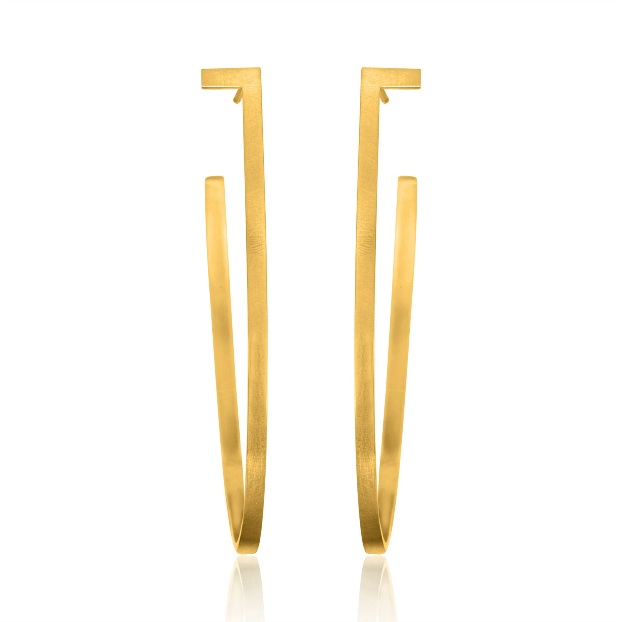 Unfinishing Line Gold hoop Earrings/Large