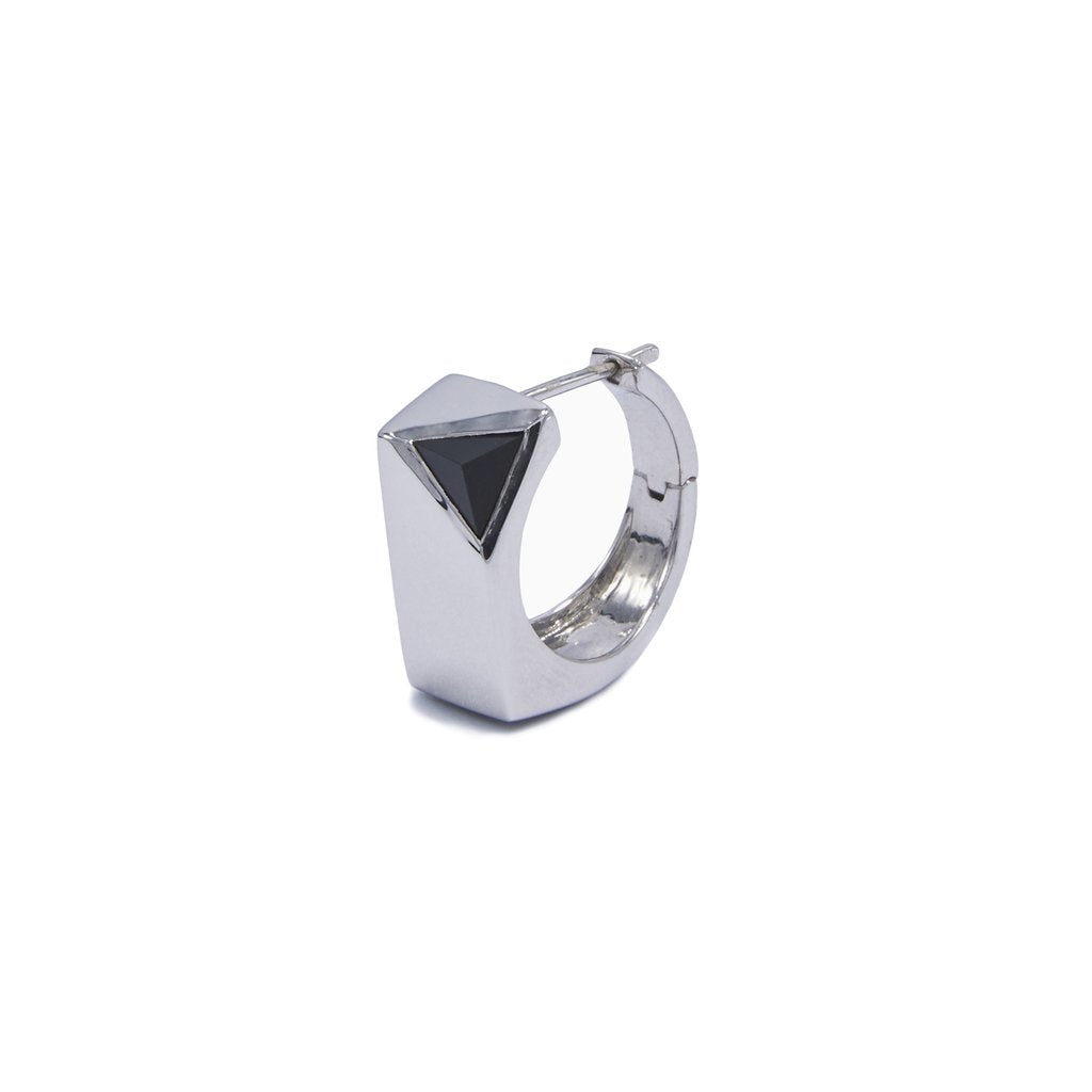 Jewel Beneath Signet Earrings Black Onyx and Sterling Silver